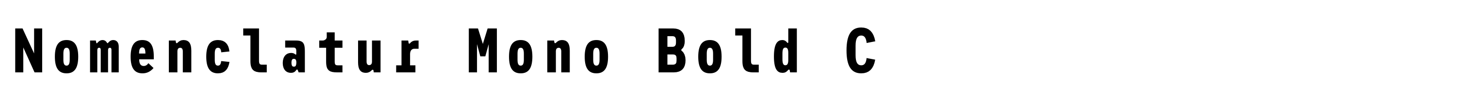 Nomenclatur Mono Bold C